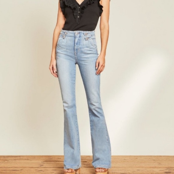 VERONICA BEARD Beverly Skinny Flare High Rise Jeans size 28 - Picture 1 of 15